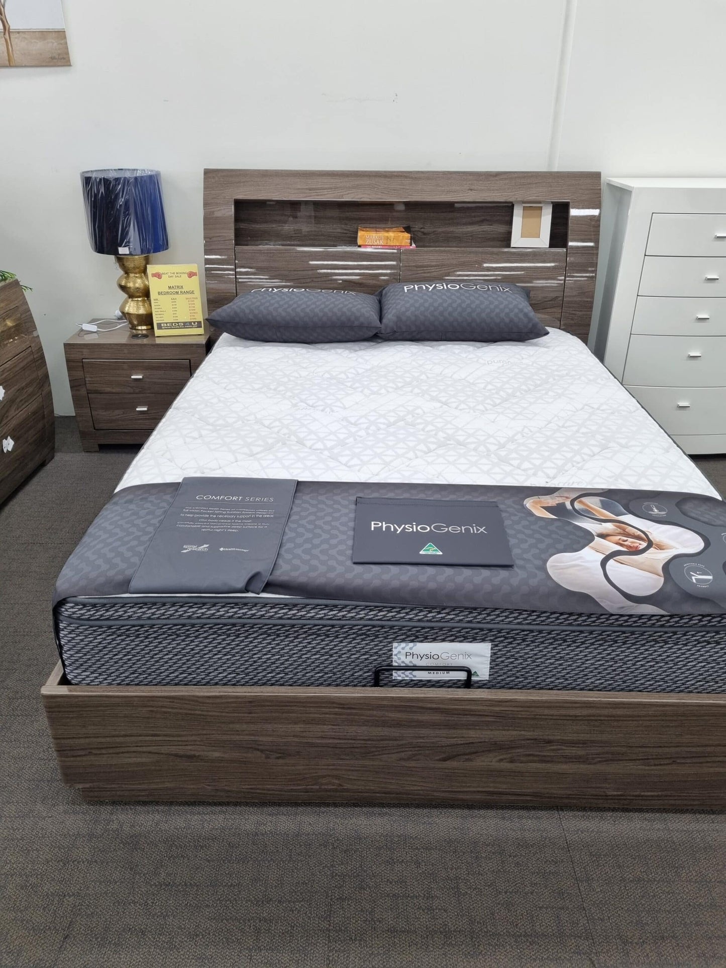 Matrix Gas Lift Bed Chestnut