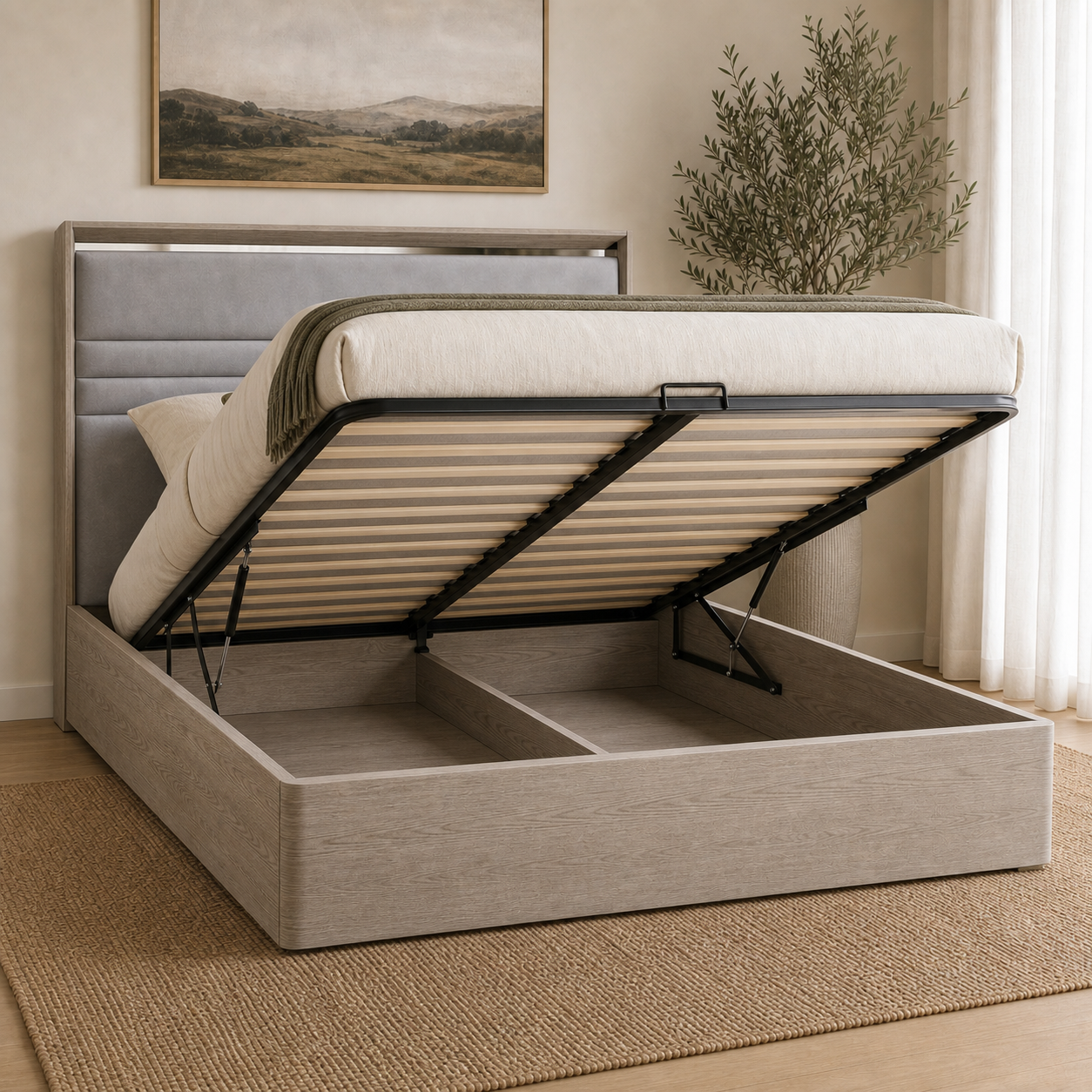 California Gas Lift Storage bed