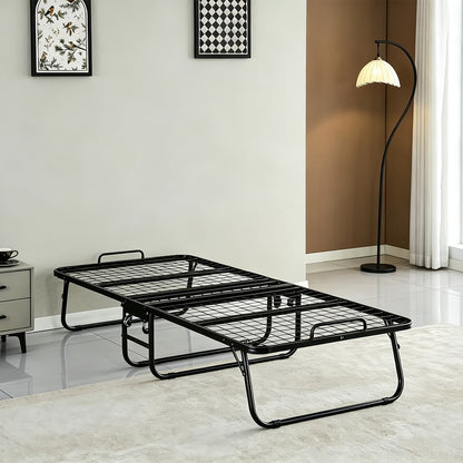 Folding bed with mattress