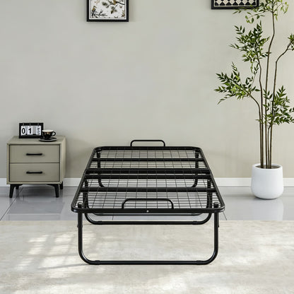 Folding bed with mattress