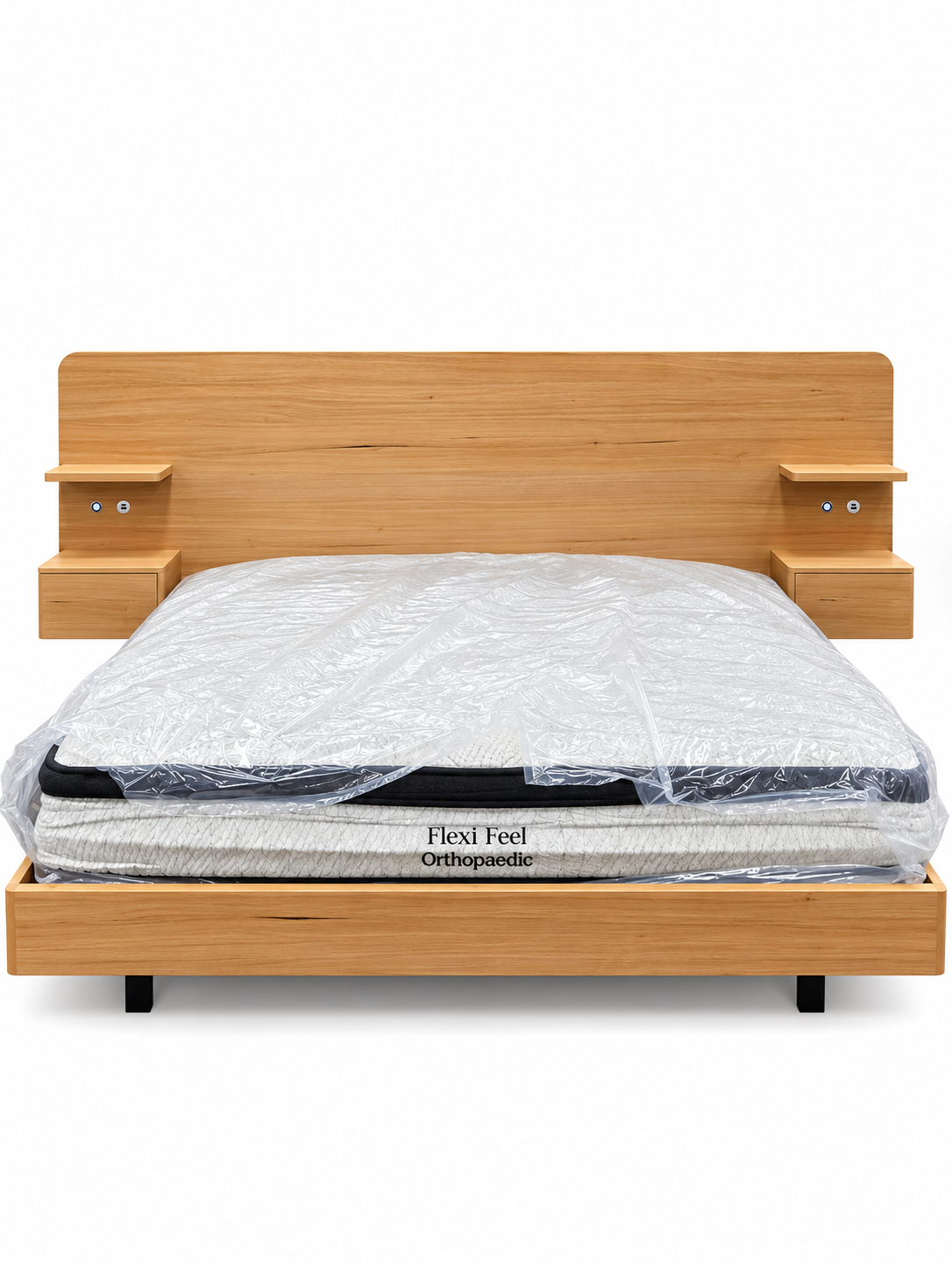 Giovanna bed frame with built in bedsides