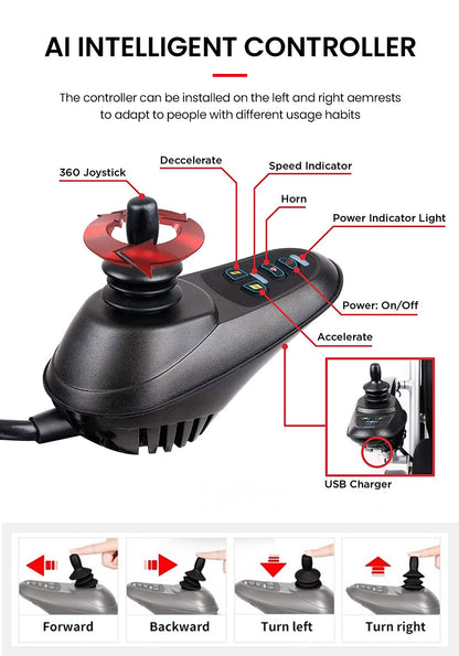 Fold and Ride Adjustable Electric Wheelchair