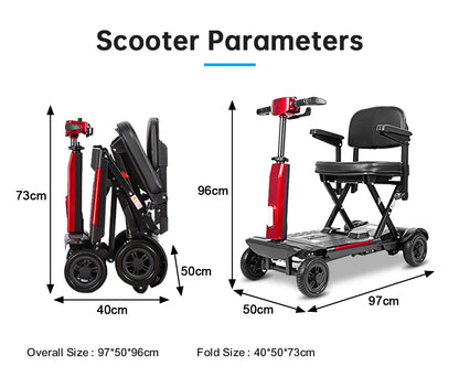 Fold and Ride Auto-Fold Mobility Scooter