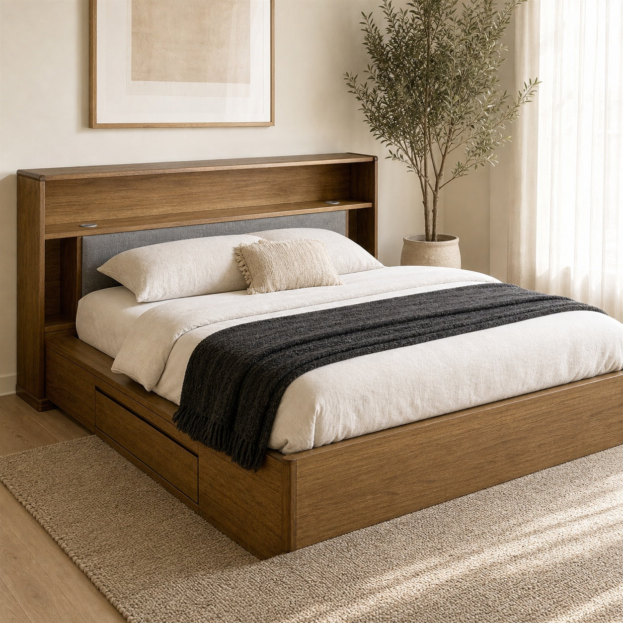 Narrogin Gas-Lift Storage Bed(Smoke)