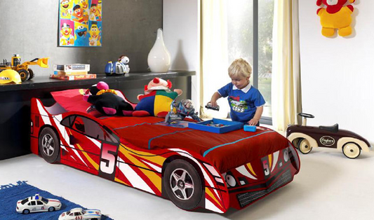 No. 5 Racing Car Bed – Blue or Red