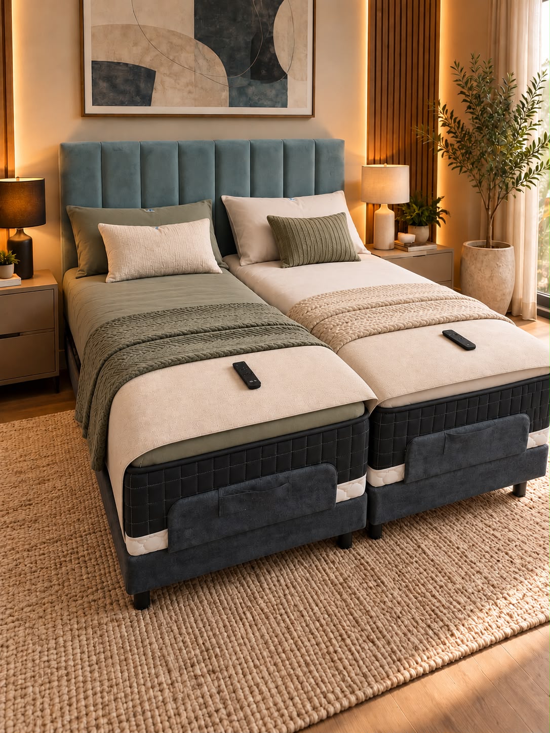 Icloud 5000 King Split and Queen Split adjustable base and dream slumber package