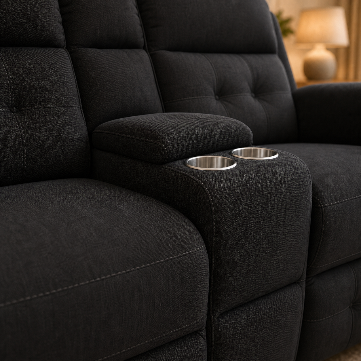 Cobalt Electric Five-Seater Corner Lounge