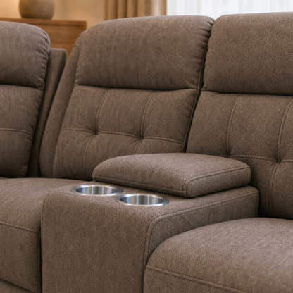 Cobalt Electric Five-Seater Corner Lounge