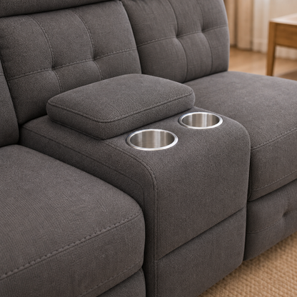 Cobalt Electric Five-Seater Corner Lounge